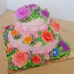 Торт с кремовыми цветами, красивые цветы из крема